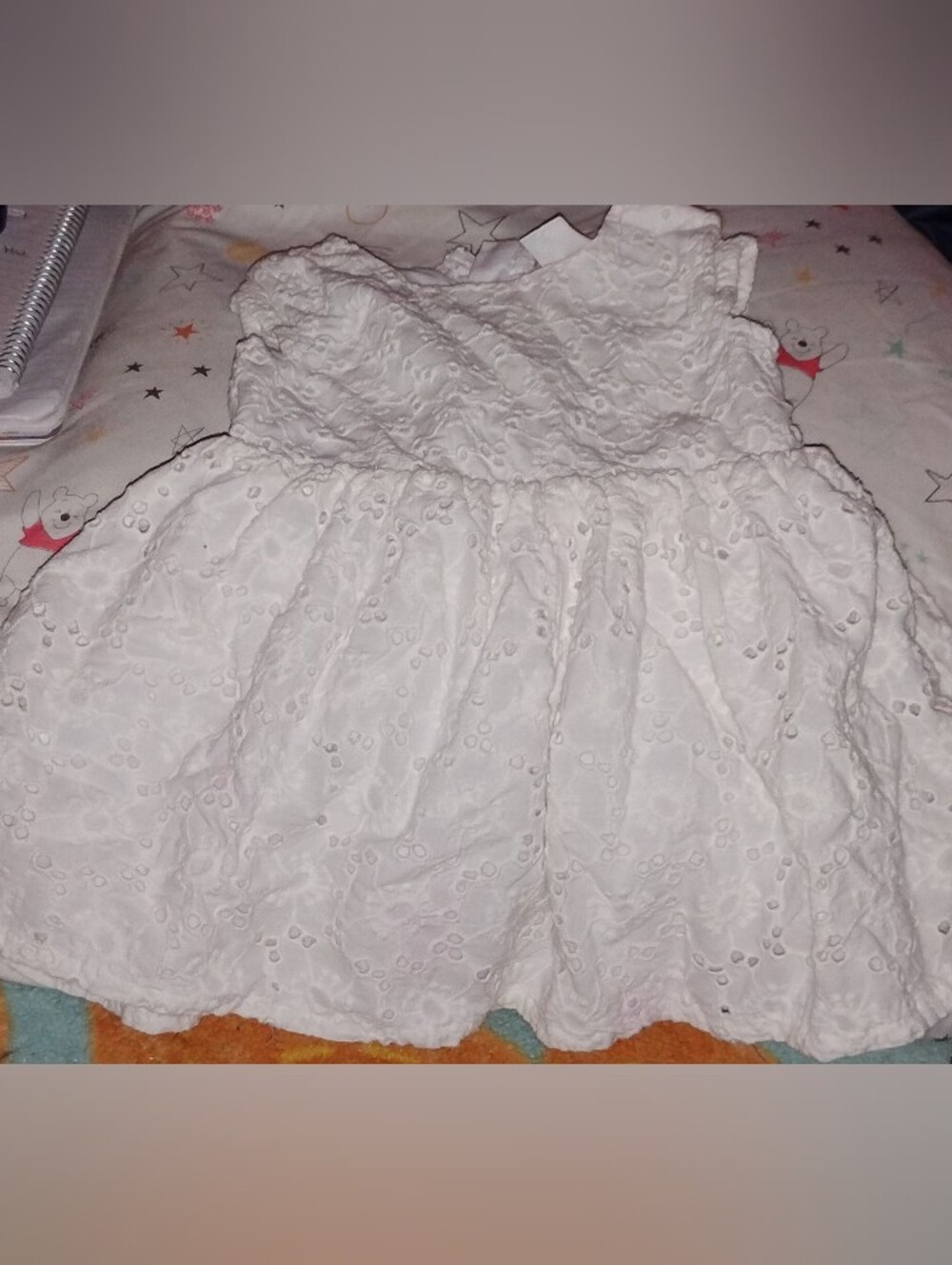 Baby/Infant Girls Joe Fresh White Eyelet Circle Dress